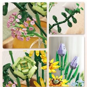 DIY Flower Bouquet Building Blocks Kit Artificial Bouquet Building Bricks Toy